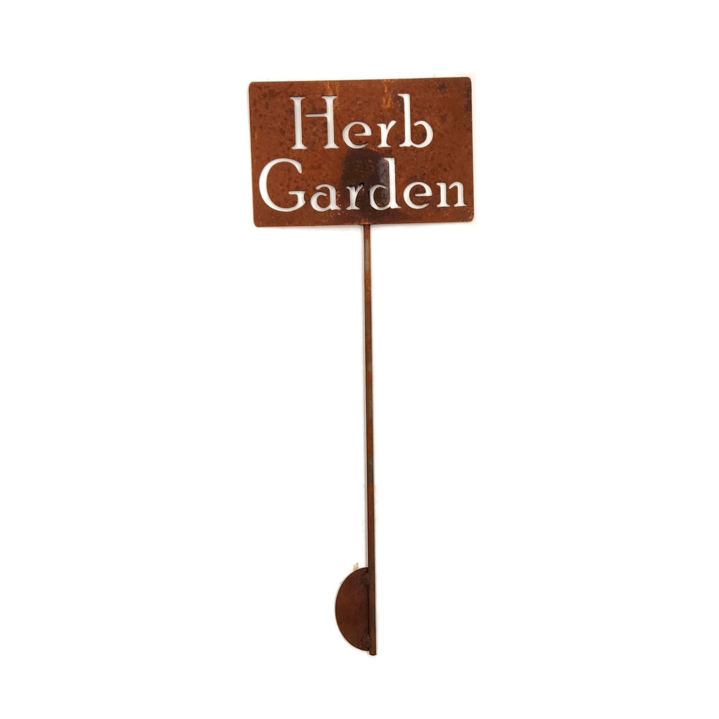Herb Garden rusty garden stake sign