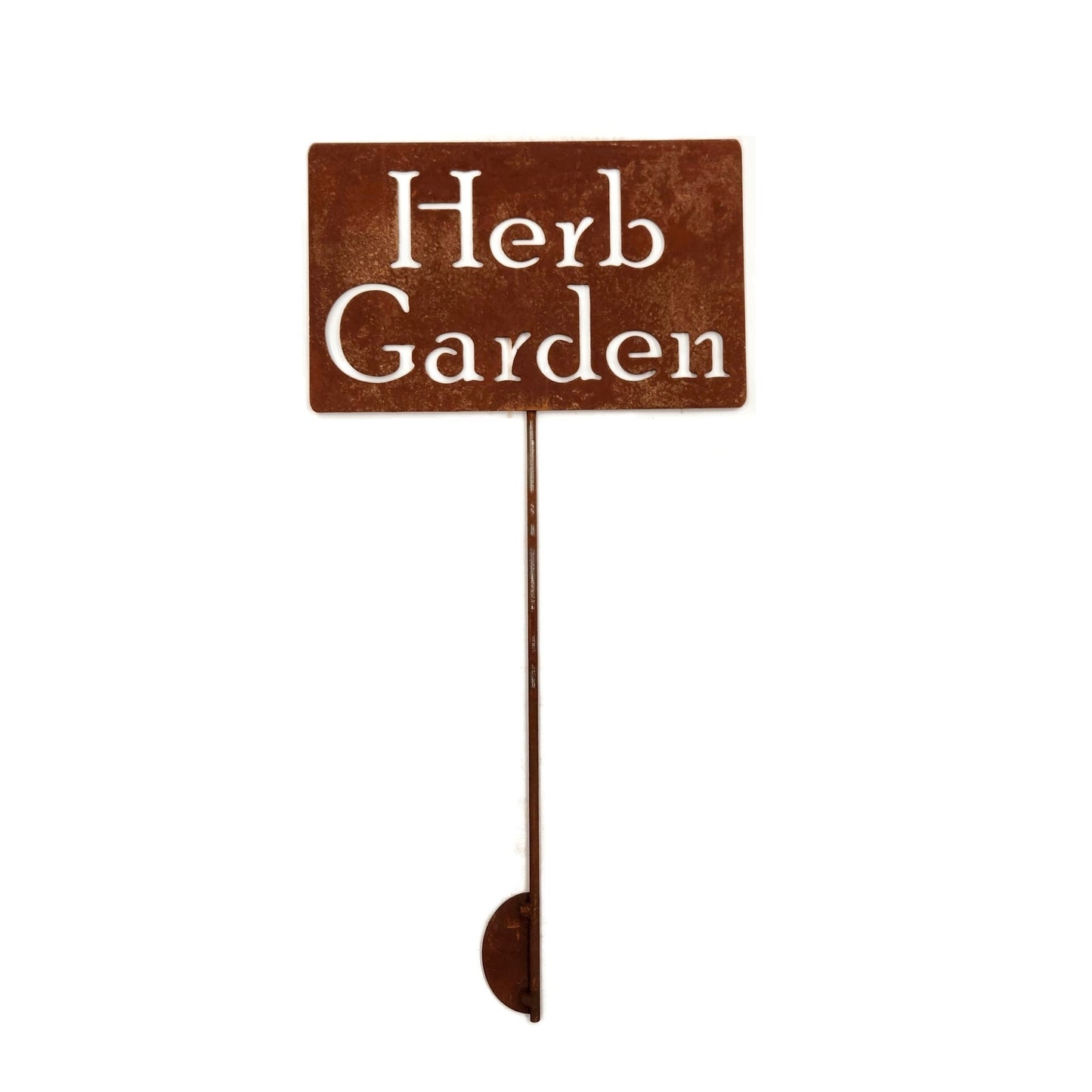 Herb Garden rusty garden stake sign