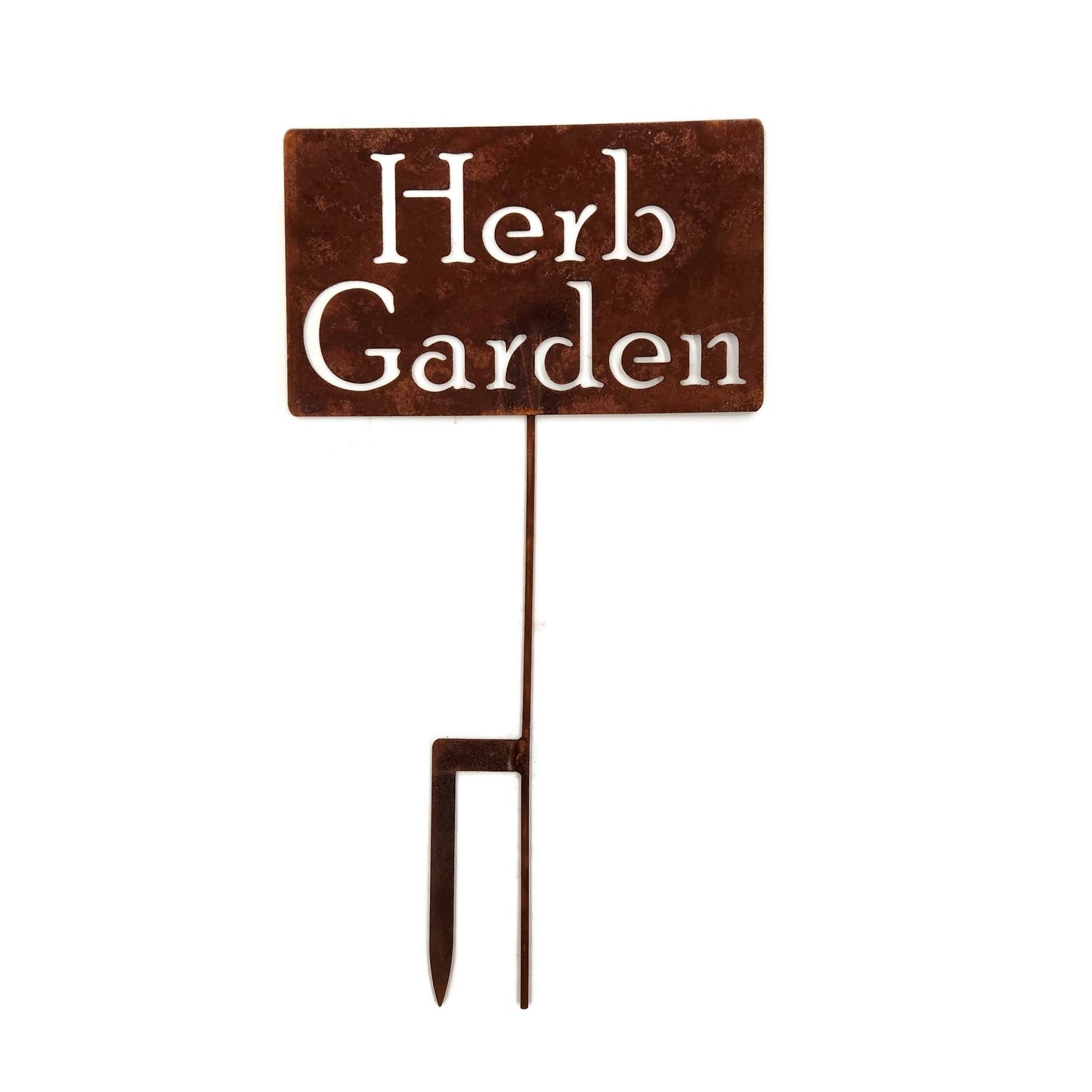 Herb Garden large rusty garden stake sign