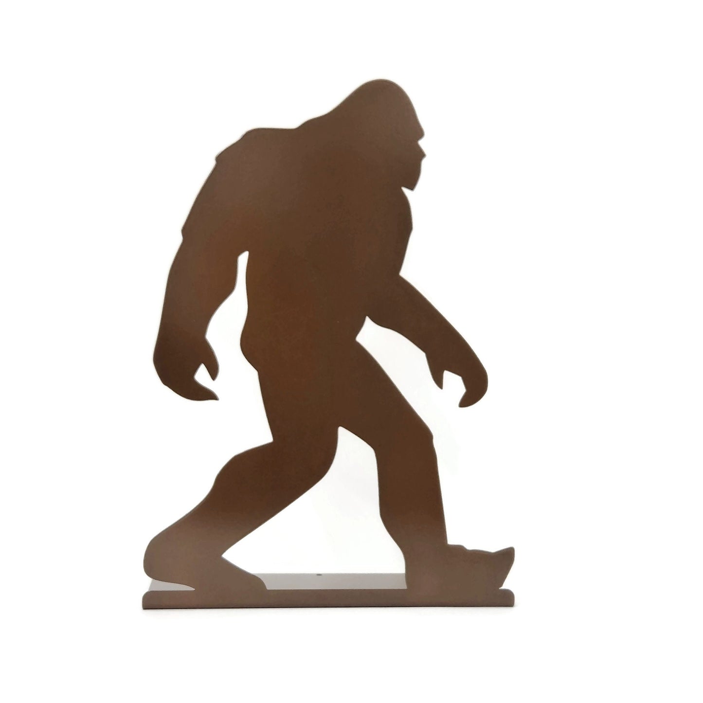 Sasquatch Bigfoot Standing Metal Sign 15 Inches Tall