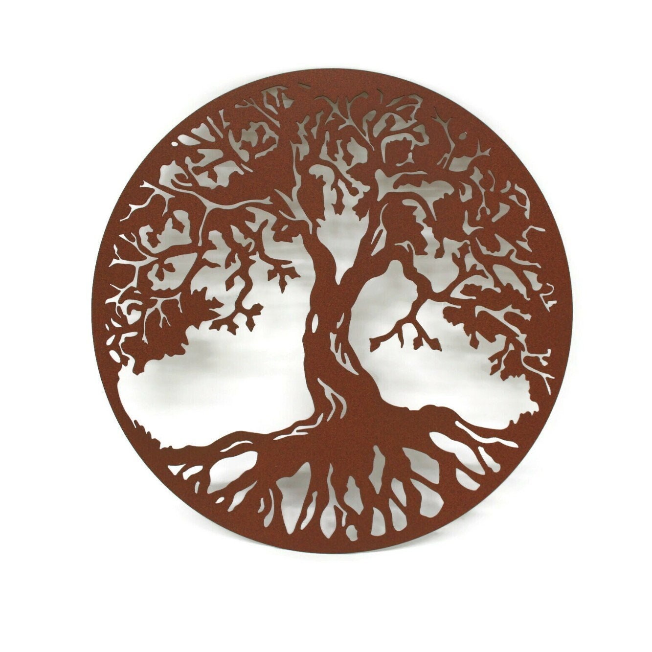Tree of Life Round Metal Wall Art Sign 15 Inches Diameter