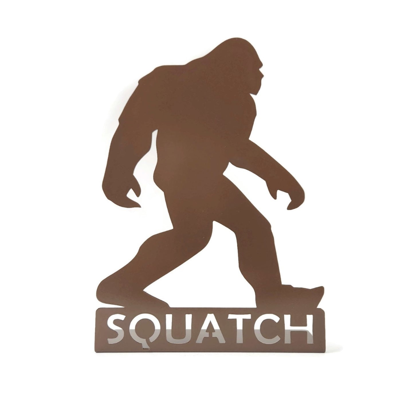 Squatch Bigfoot Free Standing Metal Sign 13 Inches Tall