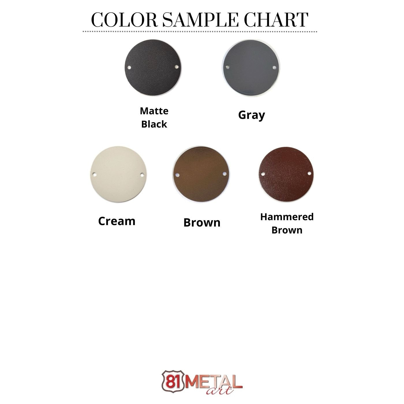 Color sample chart