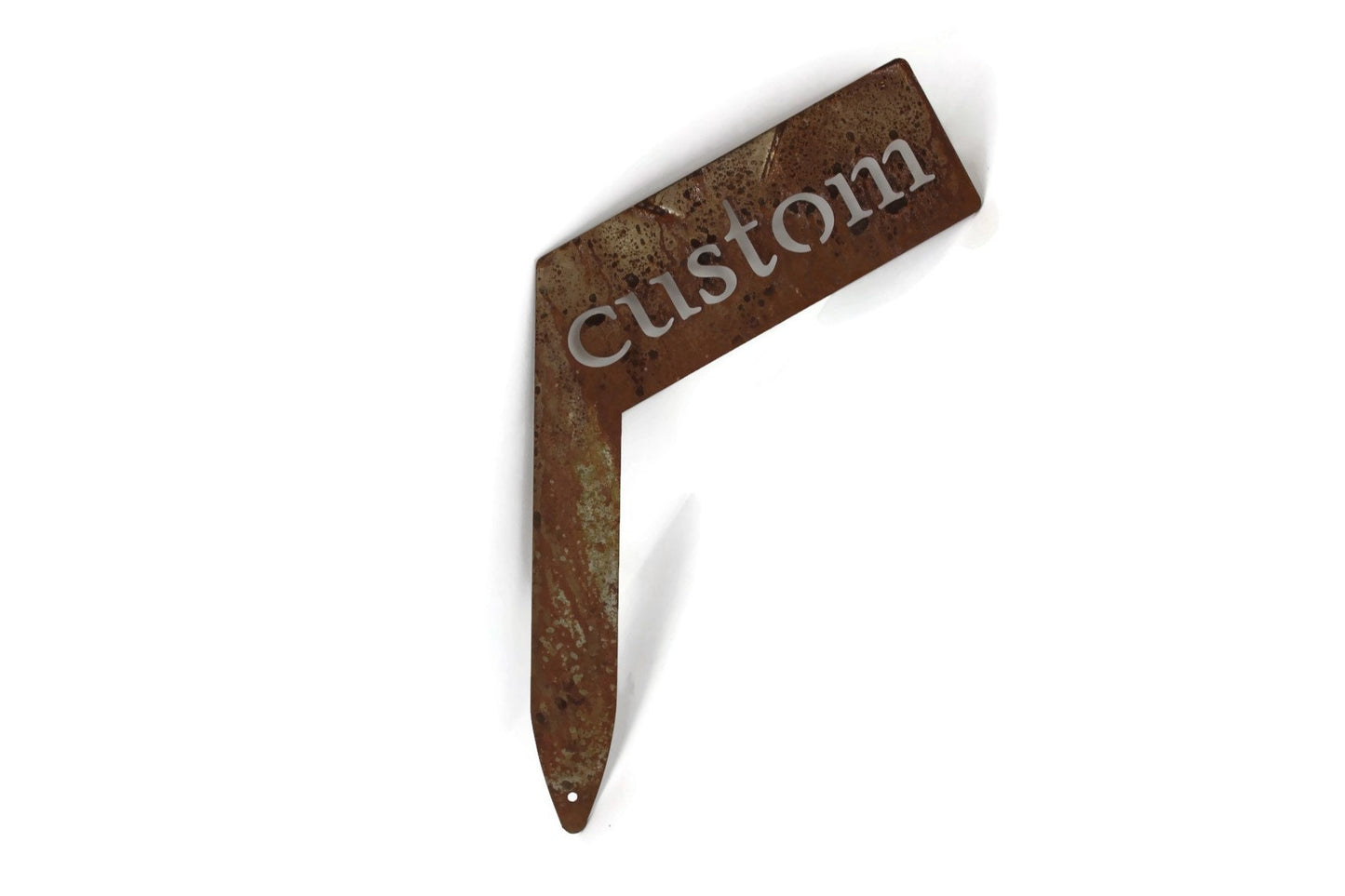 custom rusty planter size garden marker