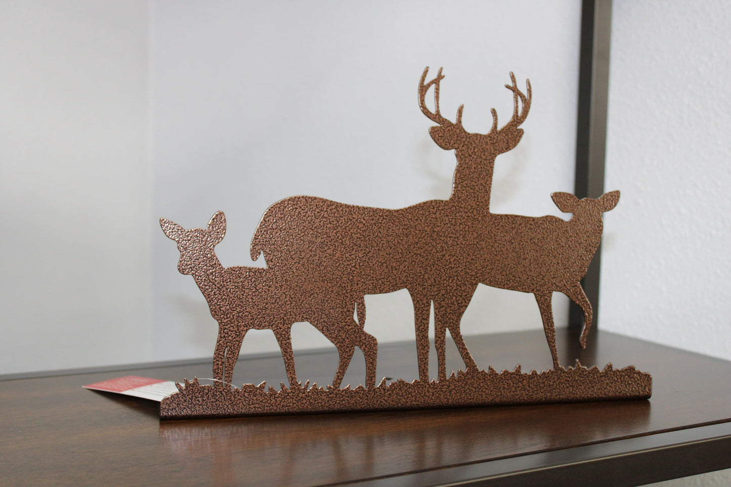 Deer Family Tabletop Metal Home Decor 12 Inches Wide