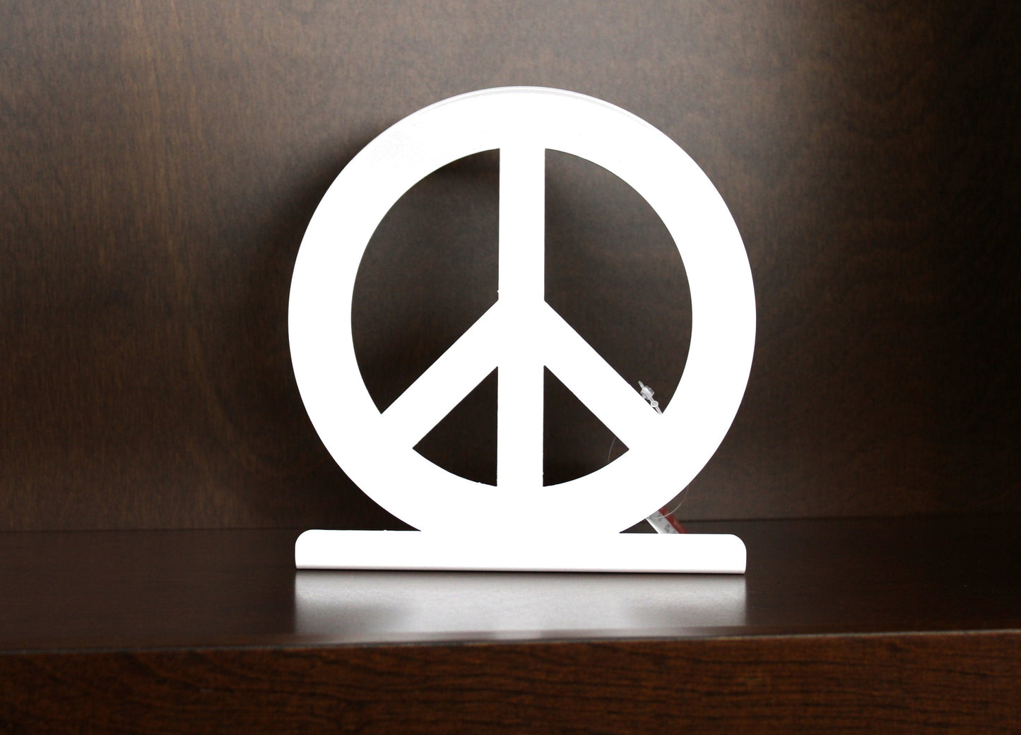 Peace Sign Tabletop Metal Decor 6.75 Inches Tall