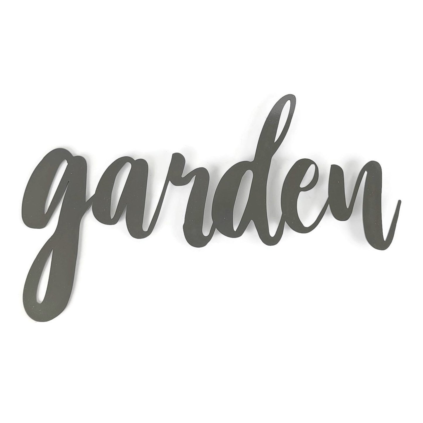 garden Metal Script Word Sign 13 to 17 Inches Wide