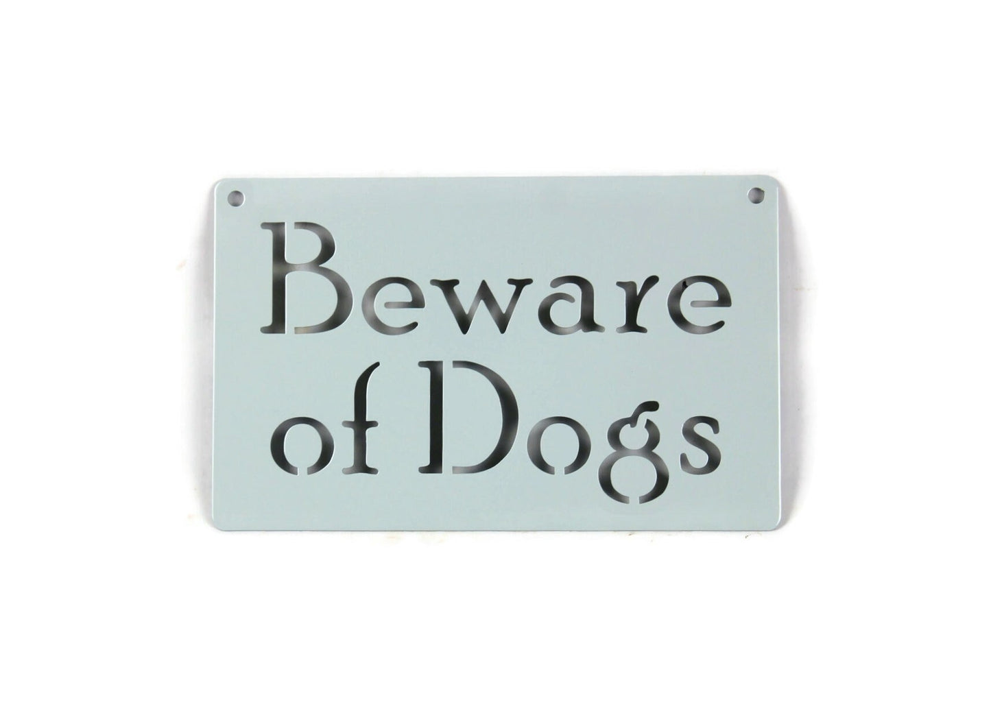 Beware of Dogs raw steel garden hanging sign
