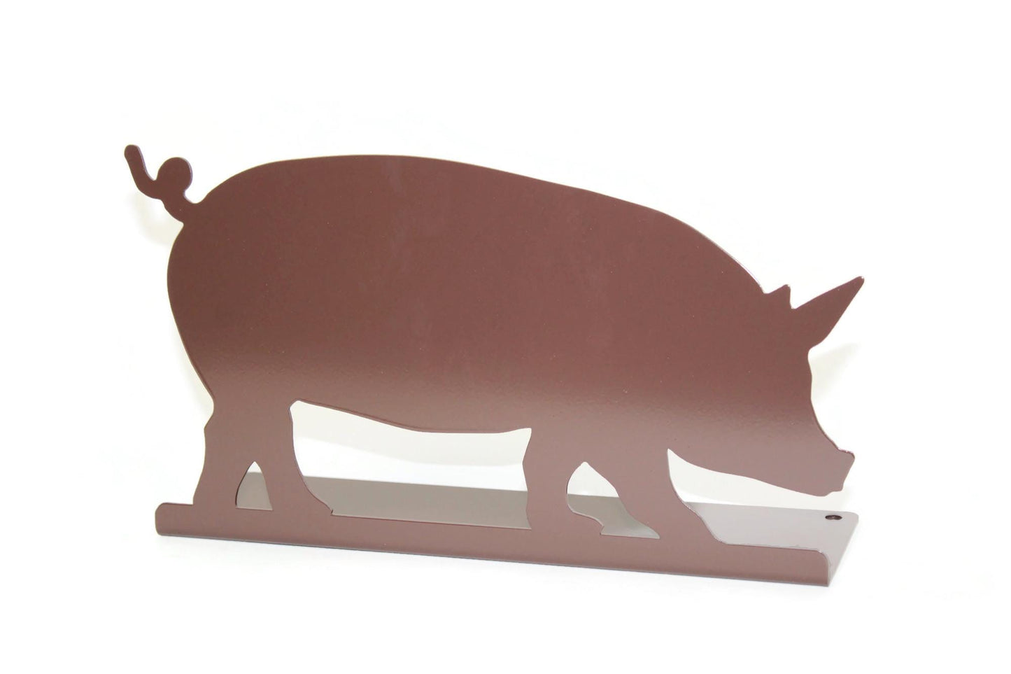 Pig Tabletop Metal Home Decor 10.75 Inches Wide
