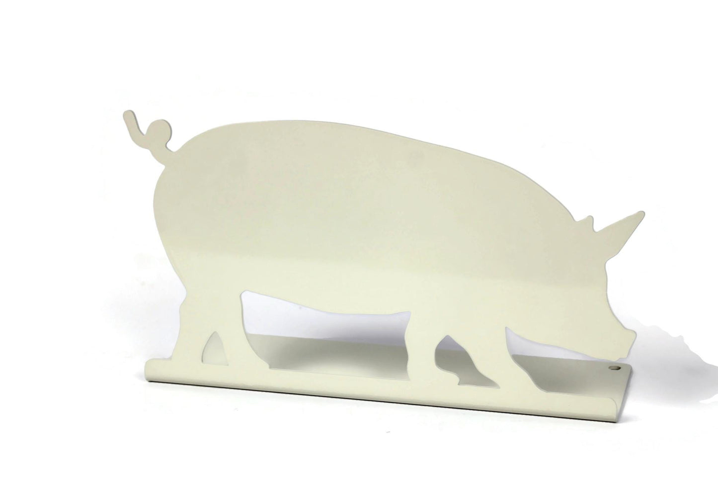 Pig Tabletop Metal Home Decor 10.75 Inches Wide