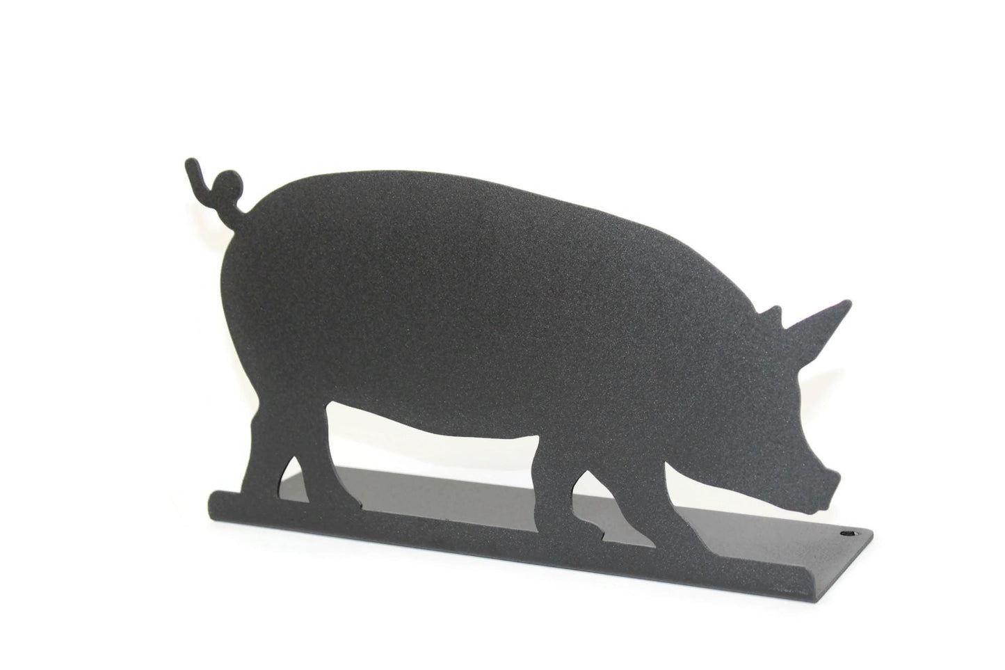 Pig Tabletop Metal Home Decor 10.75 Inches Wide