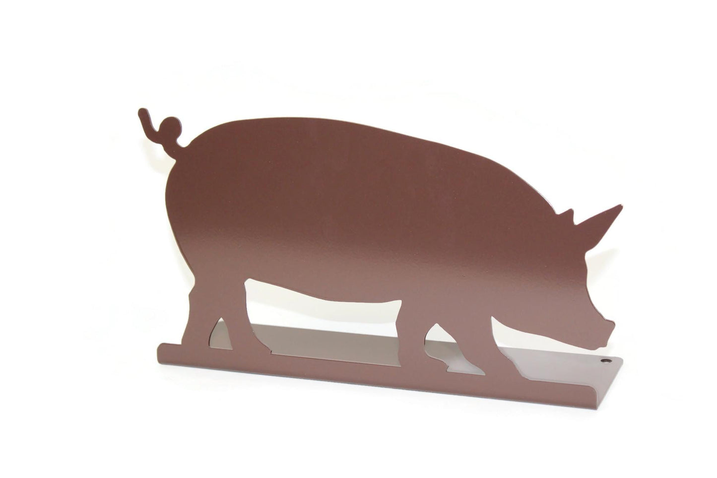 Pig Tabletop Metal Home Decor 10.75 Inches Wide