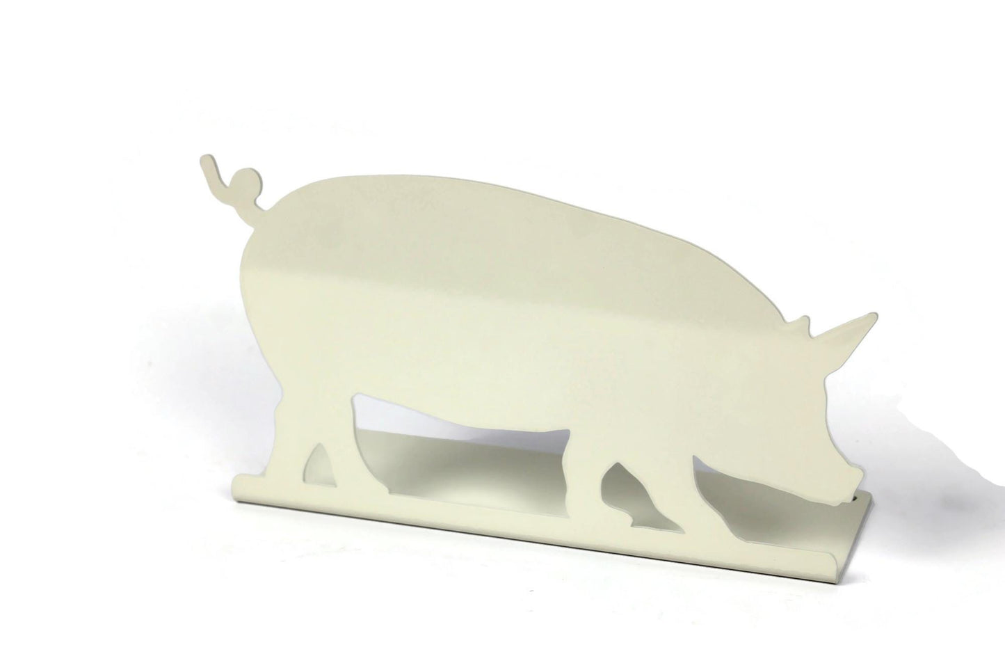 Pig Tabletop Metal Home Decor 10.75 Inches Wide