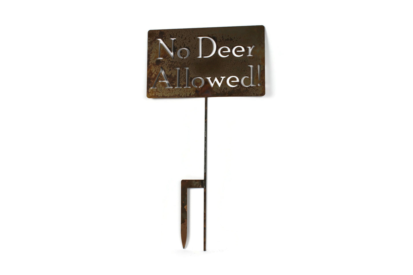 No Deer Allowed! Metal Yard Stake Sign 20 to 48 Inches Tall
