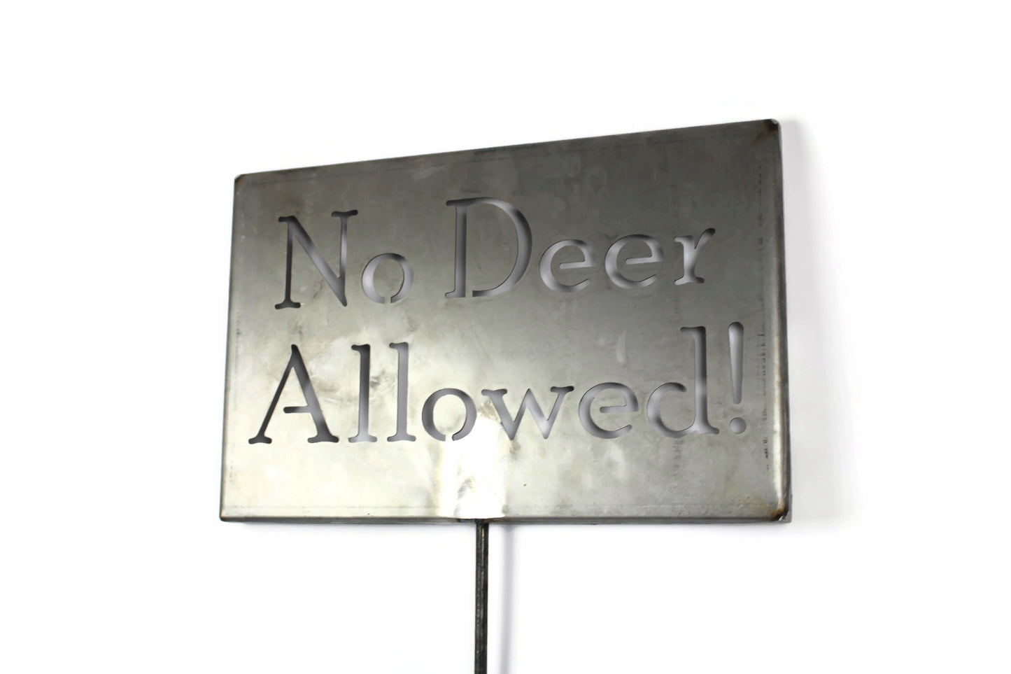 No Deer Allowed! Metal Yard Stake Sign 20 to 48 Inches Tall