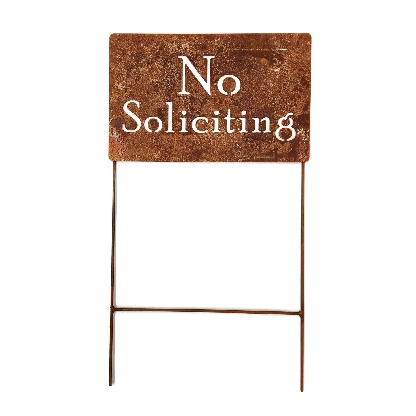 No Soliciting Metal Stake Sign 20 to 48 Inches Tall