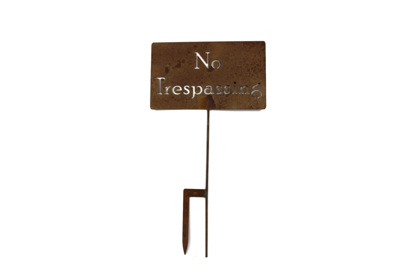 No Trespassing Metal Yard Stake 20 to 48 Inches Tall