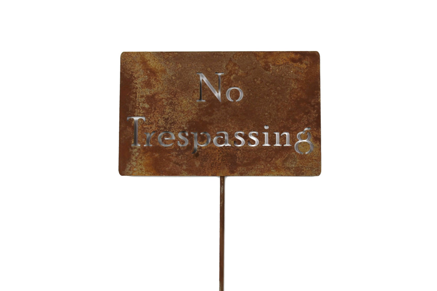 No Trespassing Metal Yard Stake 20 to 48 Inches Tall