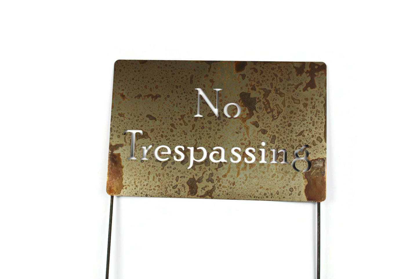 No Trespassing Metal Yard Stake 20 to 48 Inches Tall