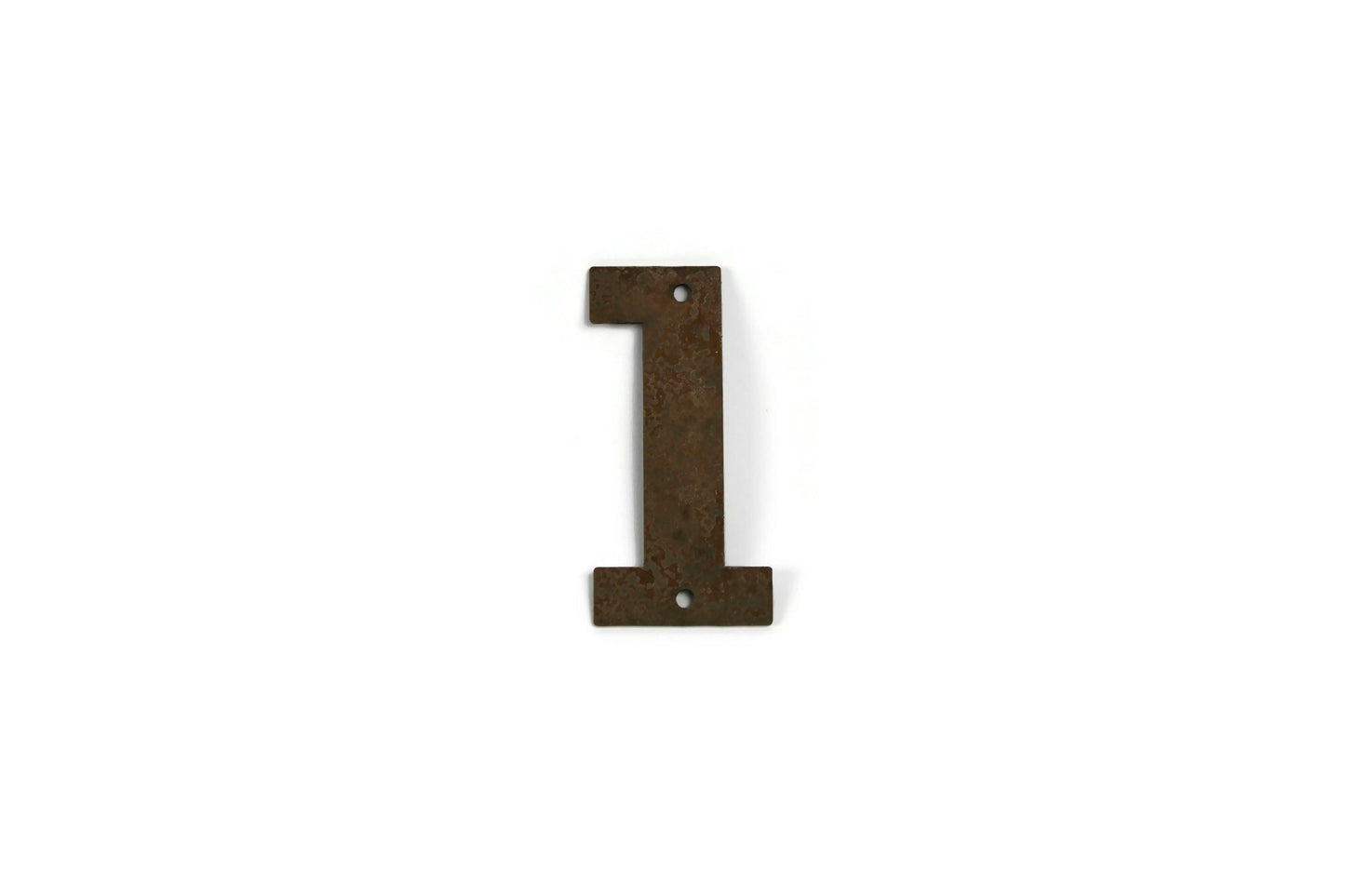 Metal Letters and Numbers Blocky Square Font 4" Tall Raw & Rust