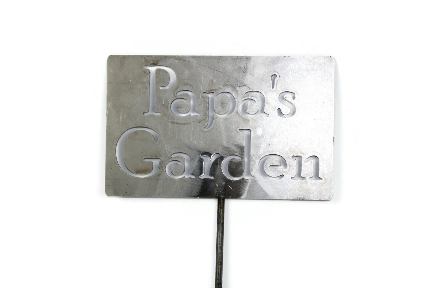 Papa's Garden Metal Yard Stake Marker 20 to 48 Inches Tall