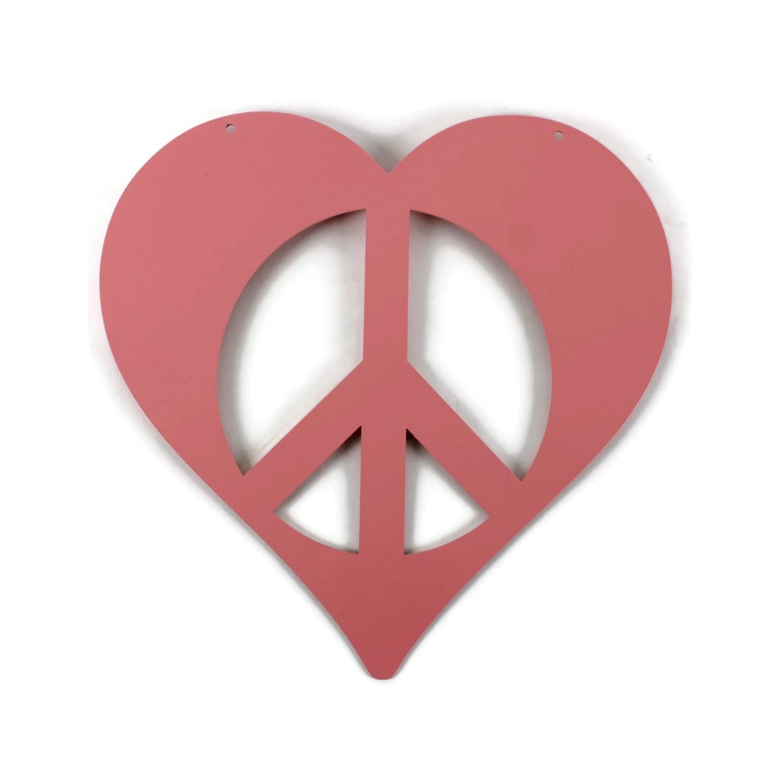 Peace Heart Symbol Metal Wall Art Sign 9 to 18 Inches Wide