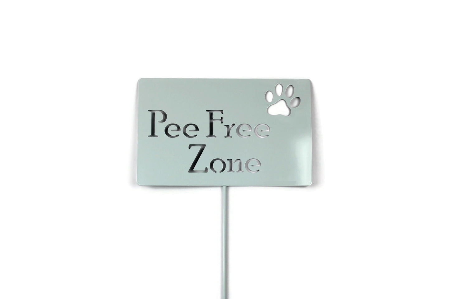 Pee Free Zone Metal Yard Sign 20 to 48 Inches Tall