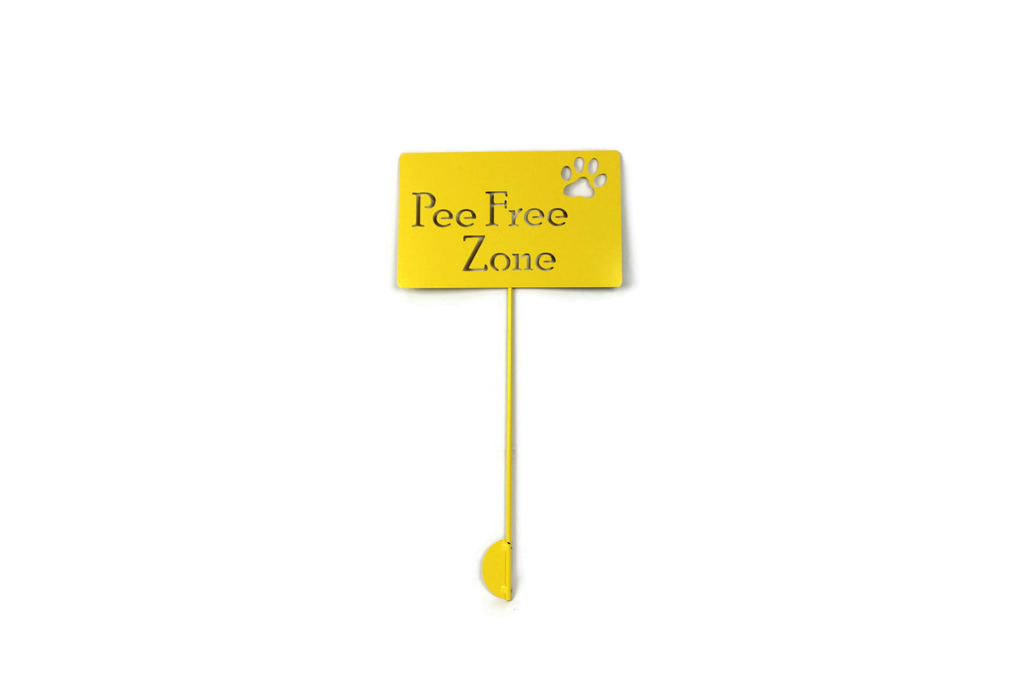 Pee Free Zone Metal Yard Sign 20 to 48 Inches Tall