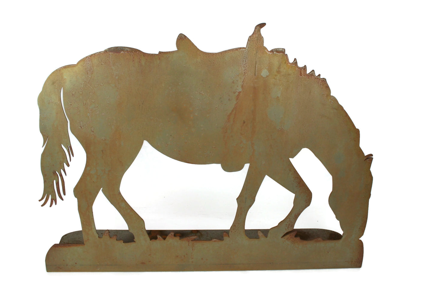 Metal Praying Cowboy Yard Art, One to Three Piece Set up to 64 Inches Wide
