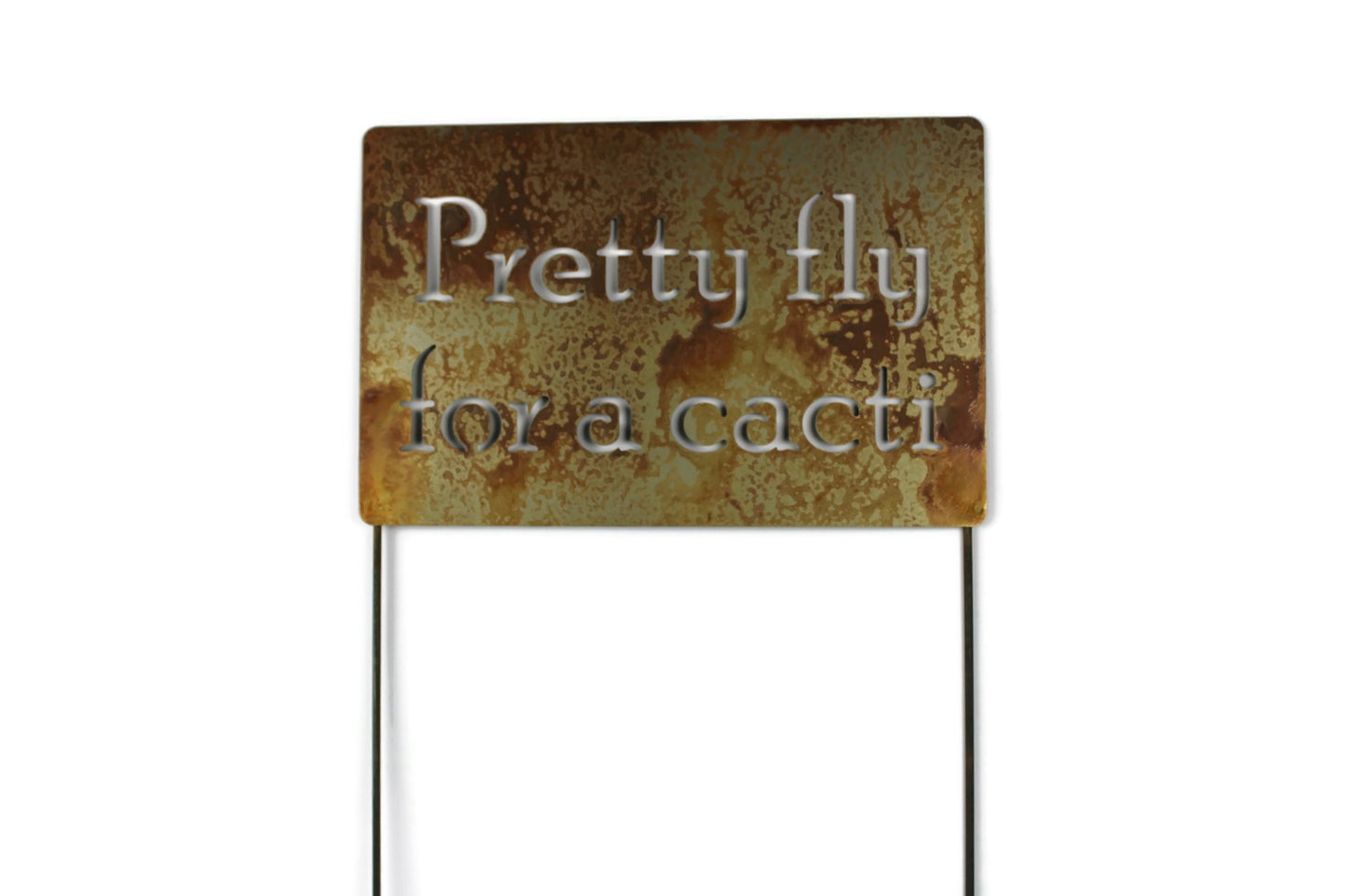 Pretty Fly for a Cacti Metal Garden Stake Sign 20 to 48 Inches Tall