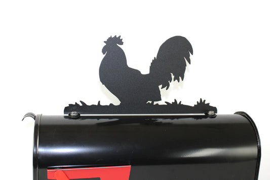 Rooster Metal Mailbox Topper 7.13 Inches Tall -- Does Not Include a Mailbox