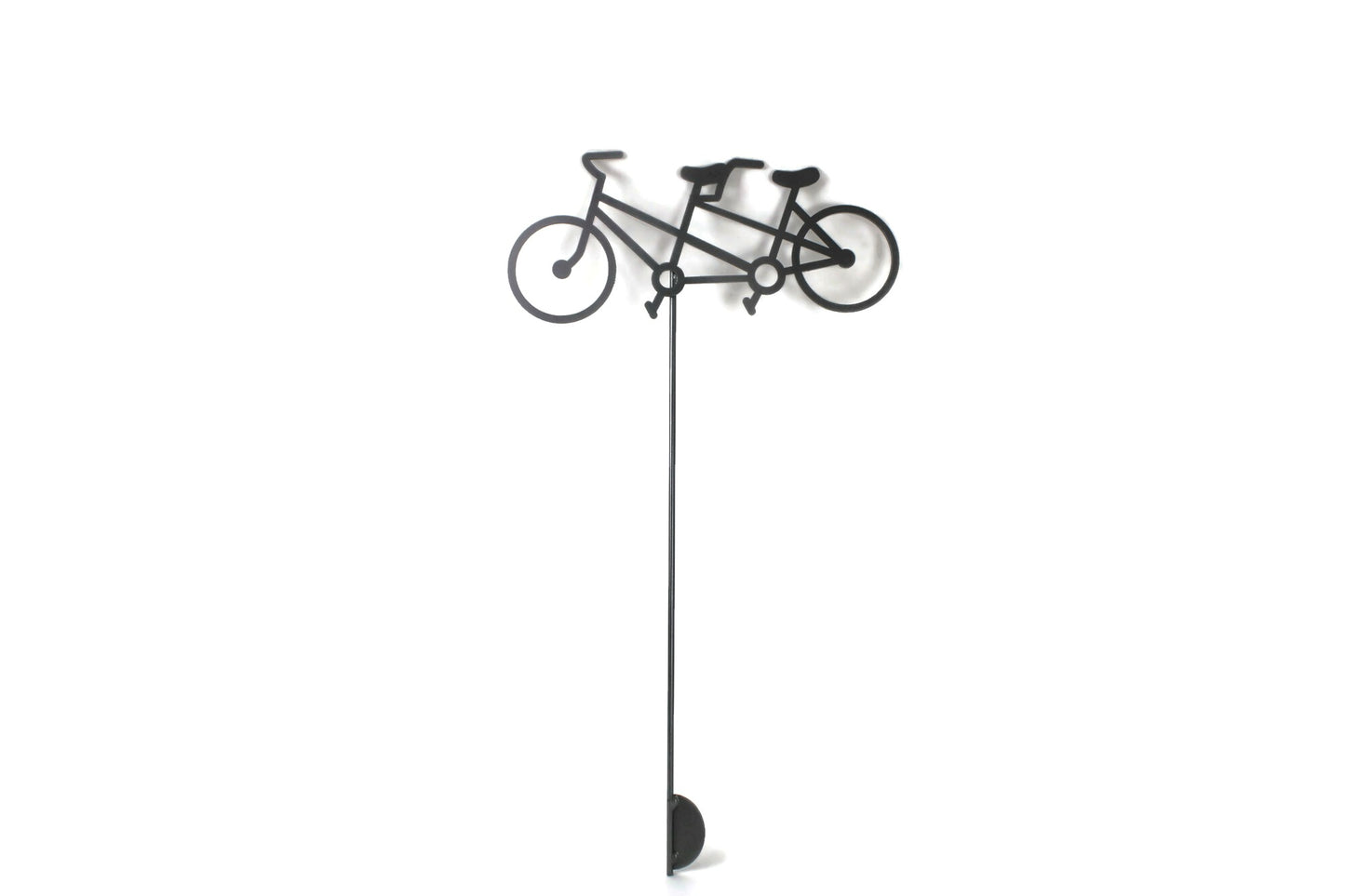 Metal Tandem Bicycle Built for Two Yard Stake 21 to 28 Inches Tall