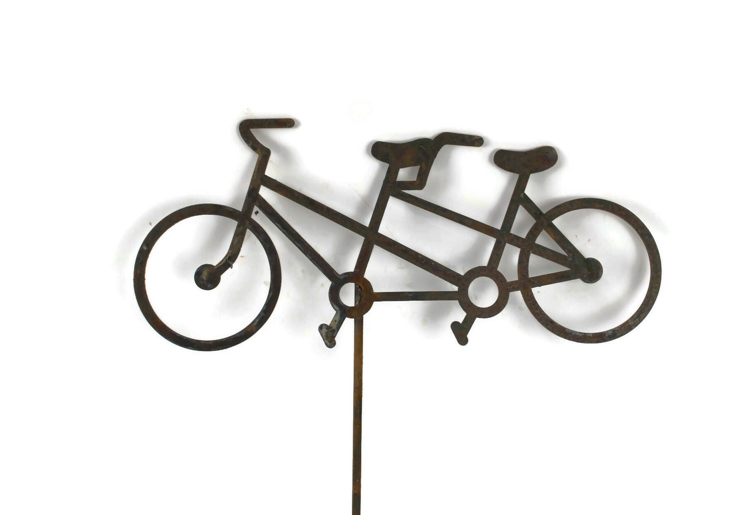 Metal Tandem Bicycle Built for Two Yard Stake 21 to 28 Inches Tall