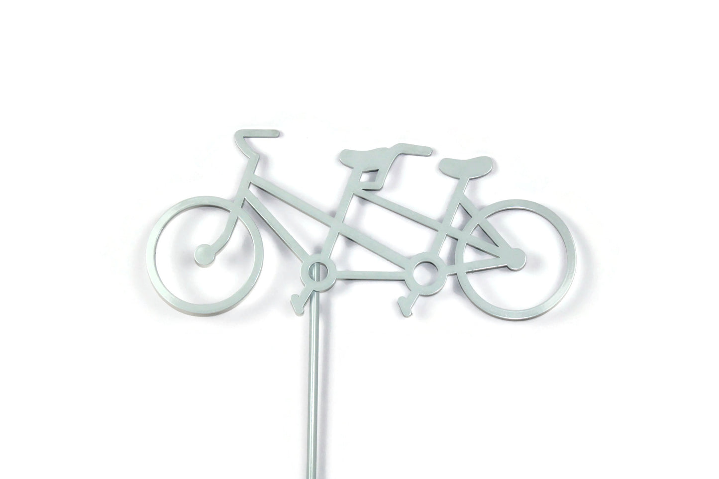 Metal Tandem Bicycle Built for Two Yard Stake 21 to 28 Inches Tall