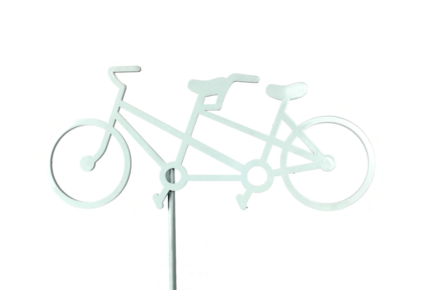 Metal Tandem Bicycle Built for Two Yard Stake 21 to 28 Inches Tall