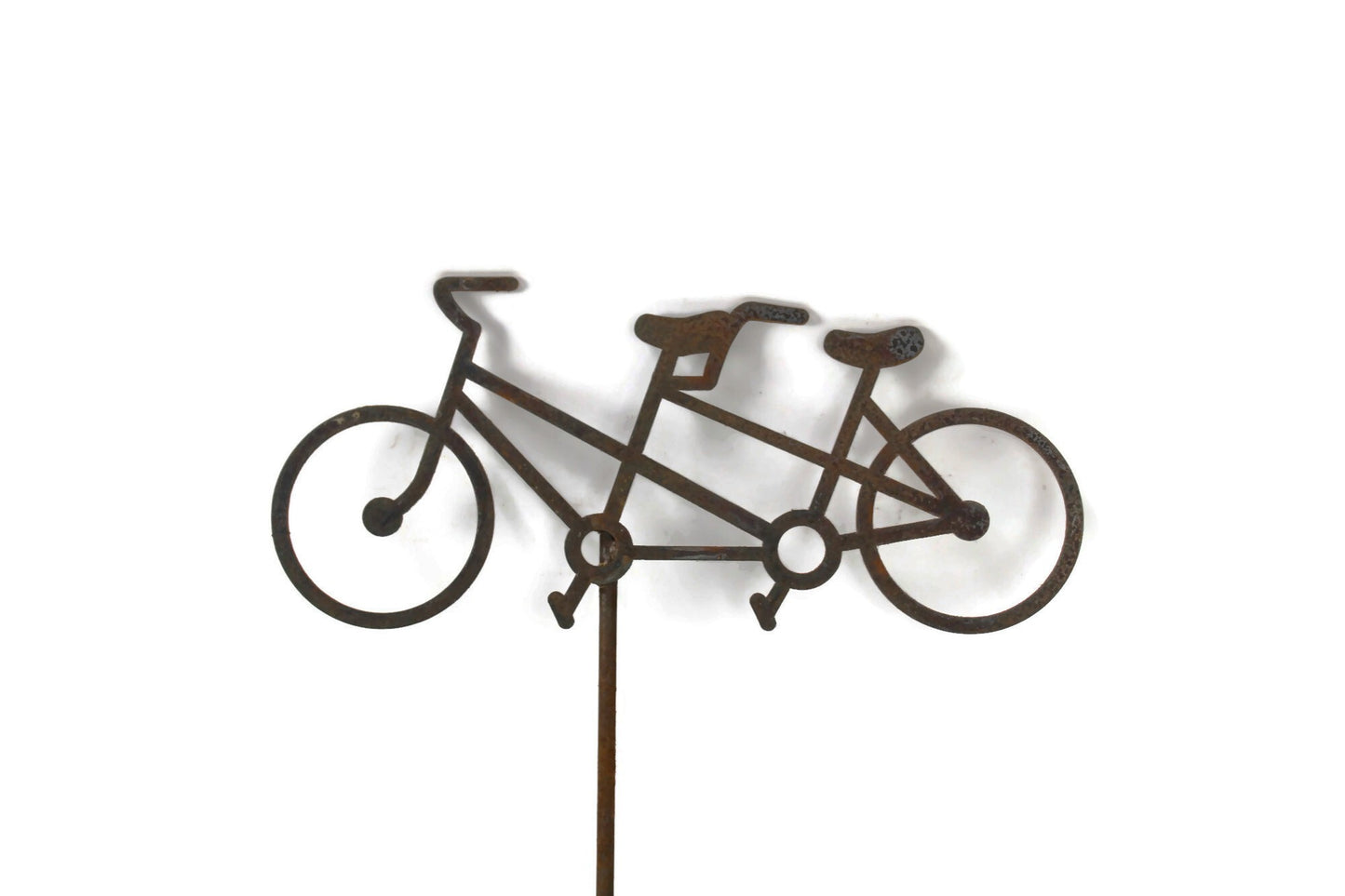 Metal Tandem Bicycle Built for Two Yard Stake 21 to 28 Inches Tall