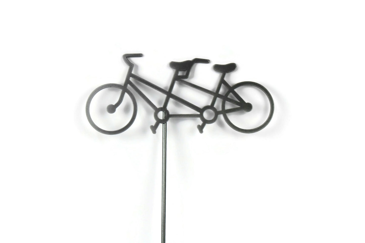 Metal Tandem Bicycle Built for Two Yard Stake 21 to 28 Inches Tall