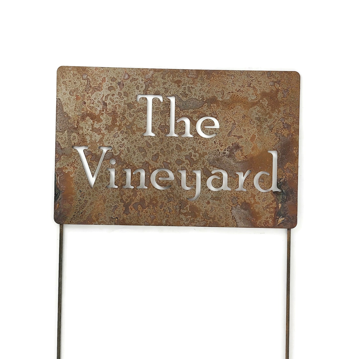 The Vineyard Metal Garden Stake Sign 20 to 48 Inches Tall