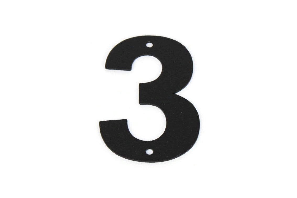 Metal Letters and Numbers Blocky Square Font 4" Tall Powder Coated