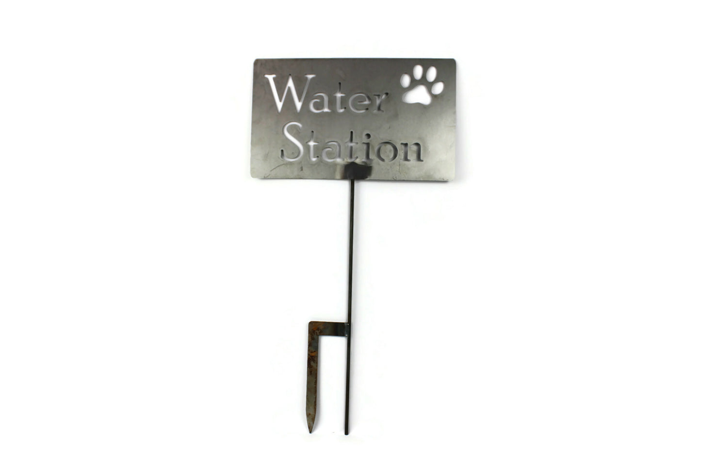 Water Station Metal Yard Sign 20 to 48 Inches Tall