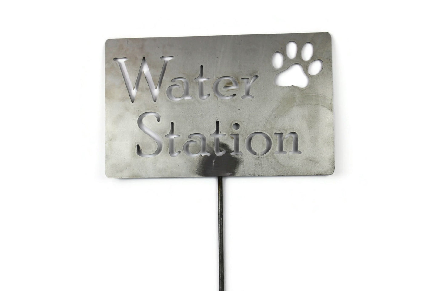 Water Station Metal Yard Sign 20 to 48 Inches Tall
