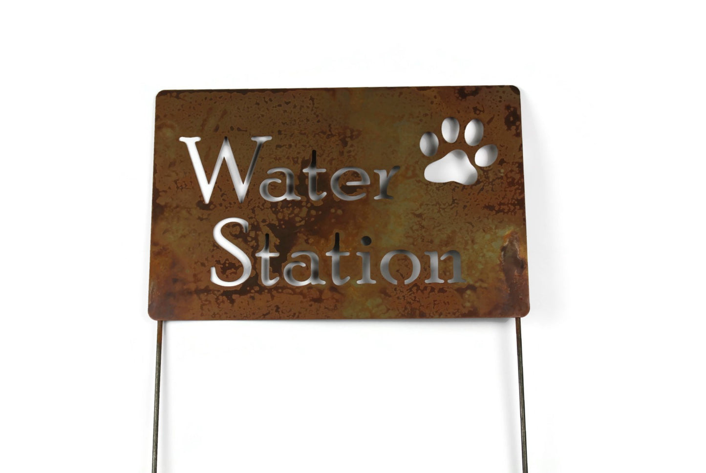 Water Station Metal Yard Sign 20 to 48 Inches Tall