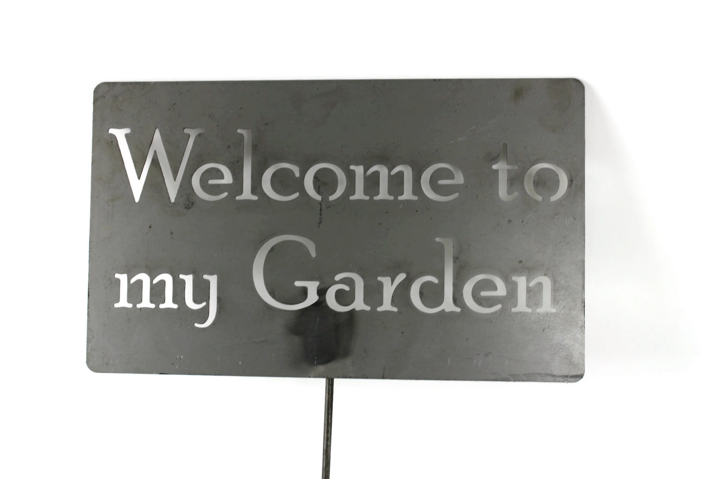 Welcome to my Garden Metal Garden Stake 23 to 48 Inches Tall