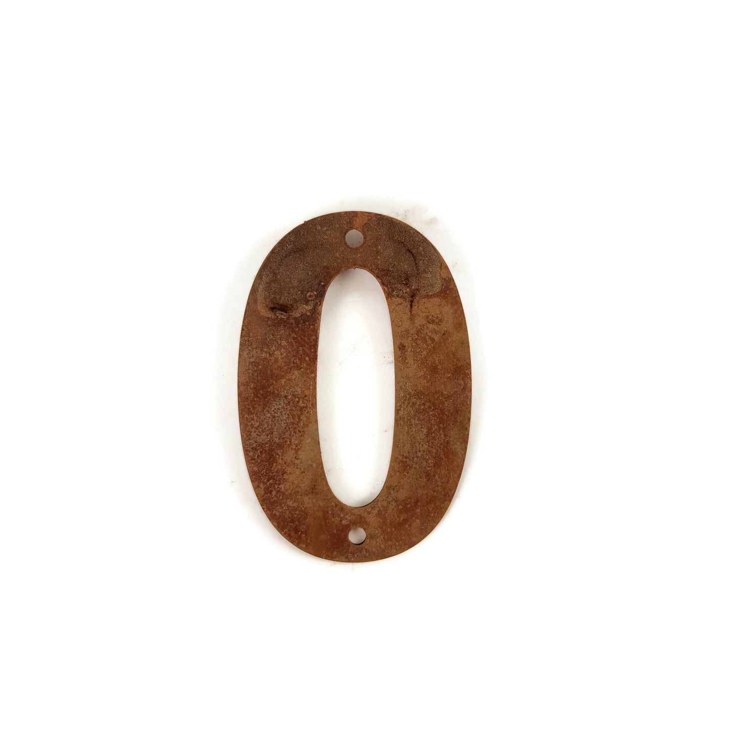 Metal Letters and Numbers Blocky Square Font 4" Tall Raw & Rust