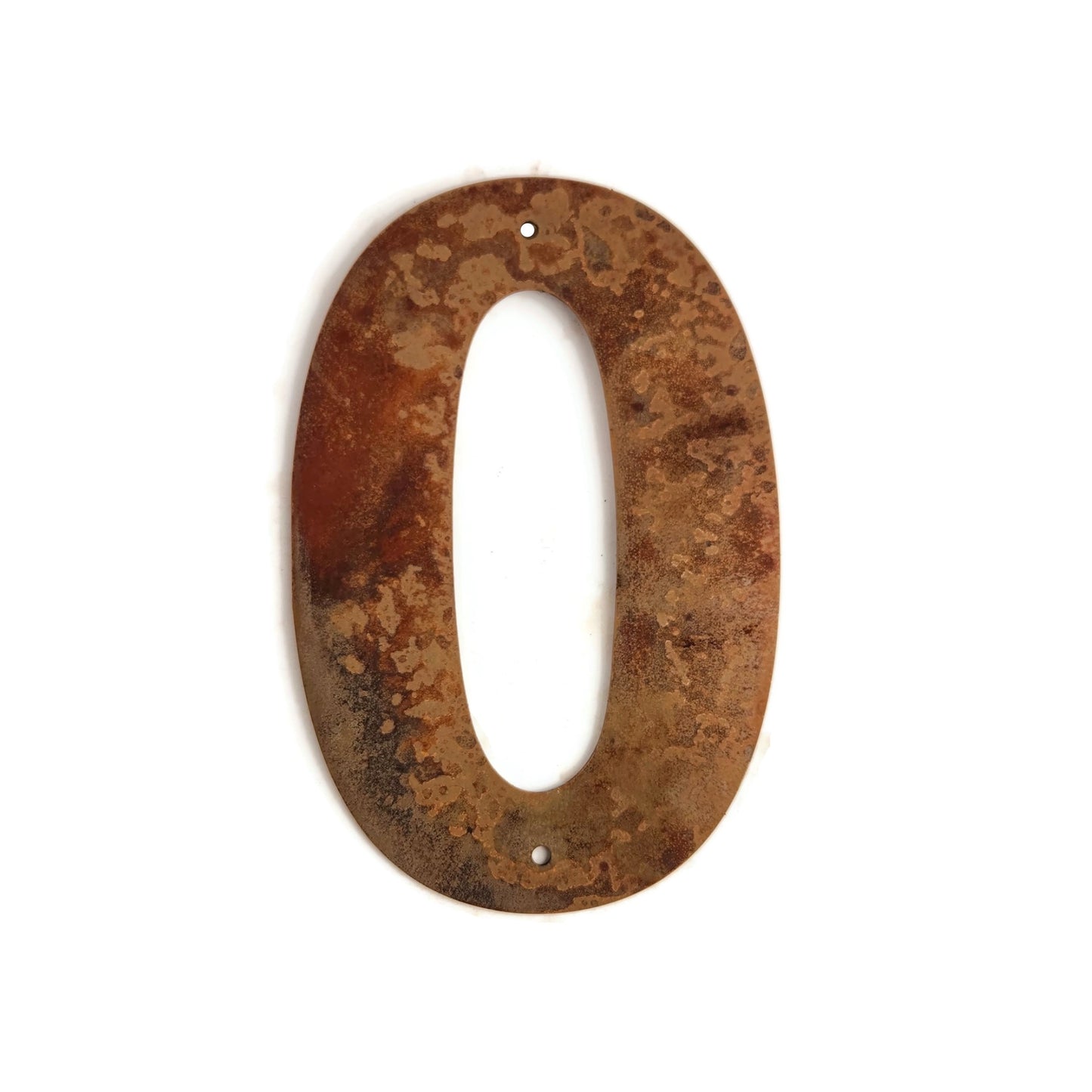 Metal Letters and Numbers Blocky Square Font 8" Tall Raw & Rust