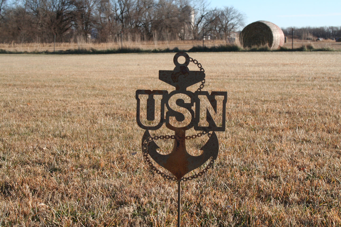 US NAVY Chief Petty Officer Fouled Anchor Metal Sign 12 Inches Tall - Officially Licensed Seller