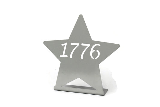 Metal Independence Day 1776 Stand Magnet Sign Board Photo Holder 8.75 Inches Tall