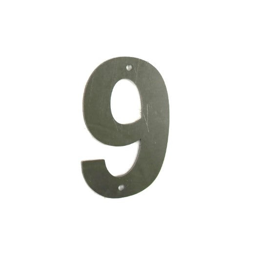Metal Letters and Numbers Blocky Square Font 4" Tall Raw & Rust