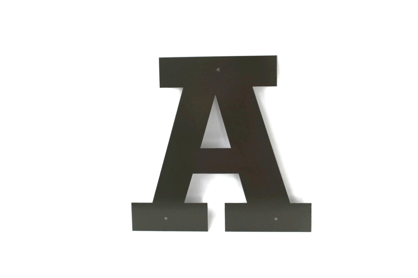 Metal Letters and Numbers Blocky Square Font 12" Tall Powder Coated
