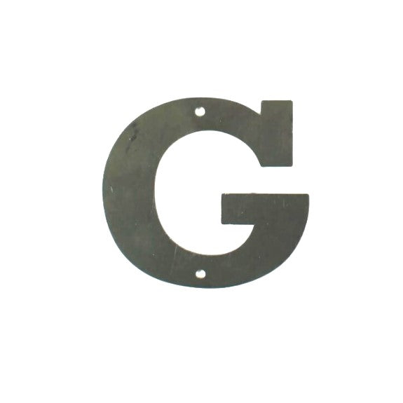Metal Letters and Numbers Blocky Square Font 4" Tall Raw & Rust